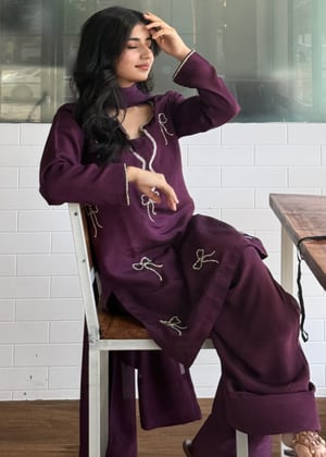 Wine Kurta Set for Women