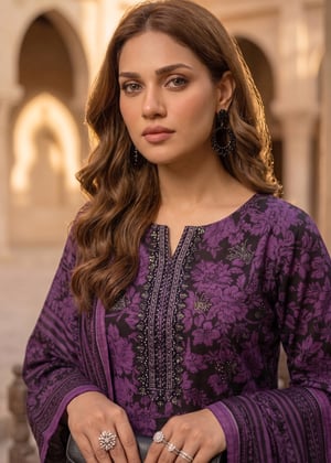 Purple Kurta Set for Women