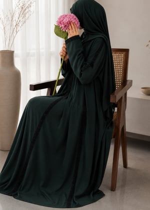 Bottle green Abaya for Women