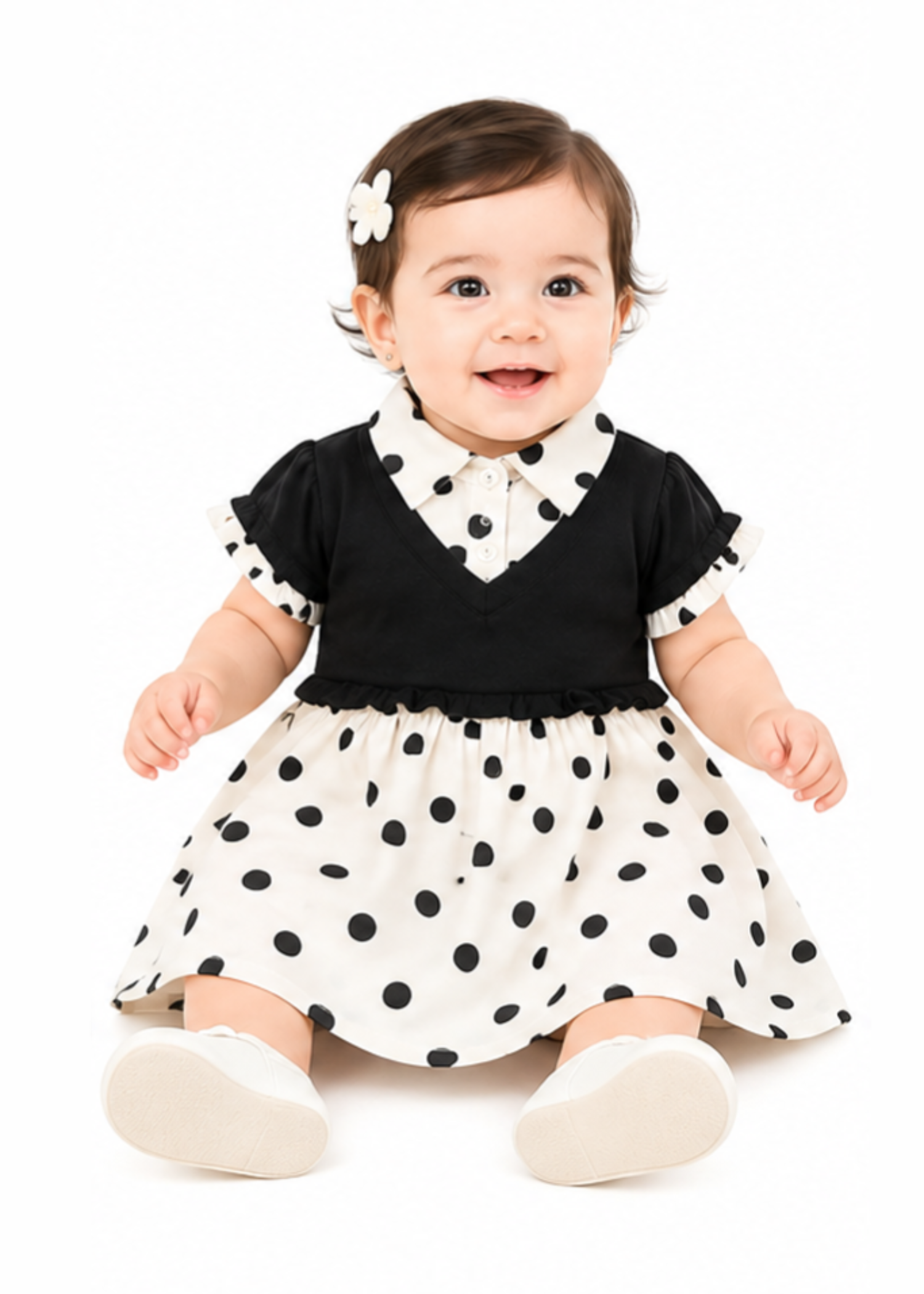 pure cotton Frock in Multi - view 3